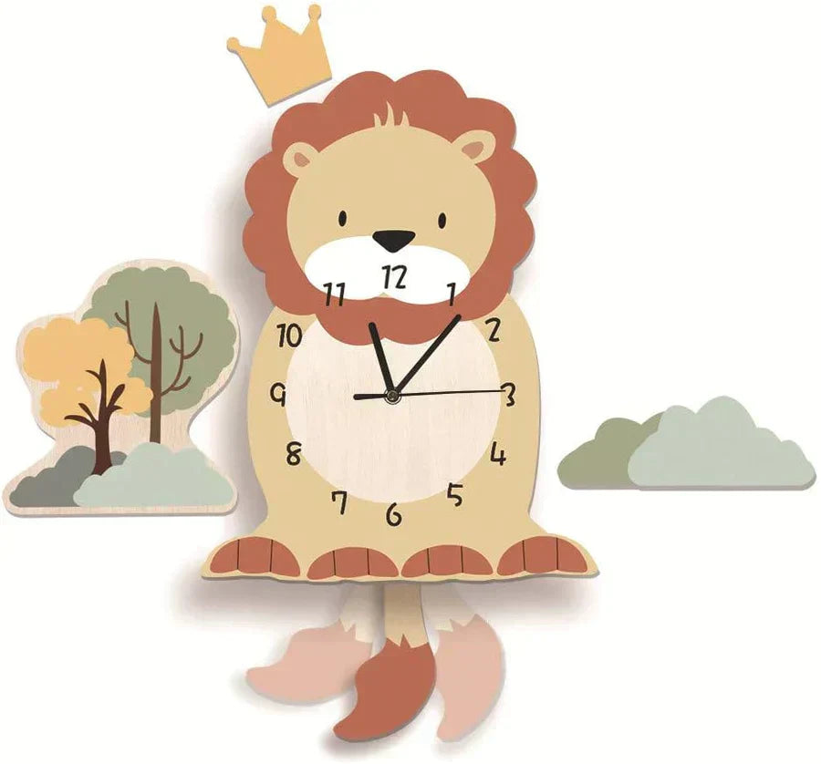 Avelena | Wanduhr - ZooTime - Niedliches Tierdesign - Perfekt für Kinderzimmer