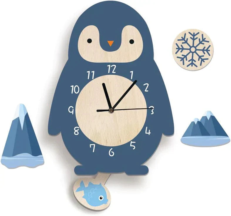 Avelena | Wanduhr - ZooTime - Niedliches Tierdesign - Perfekt für Kinderzimmer