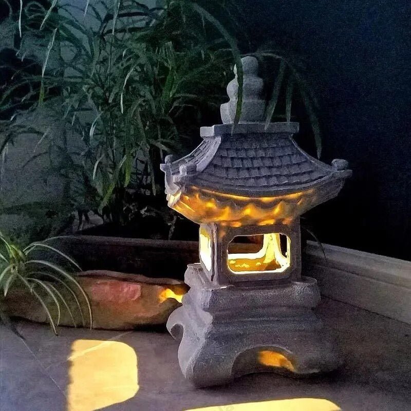 Avelena | ZenGlow - Solar Gartenlampe Pagode Statue für draußen