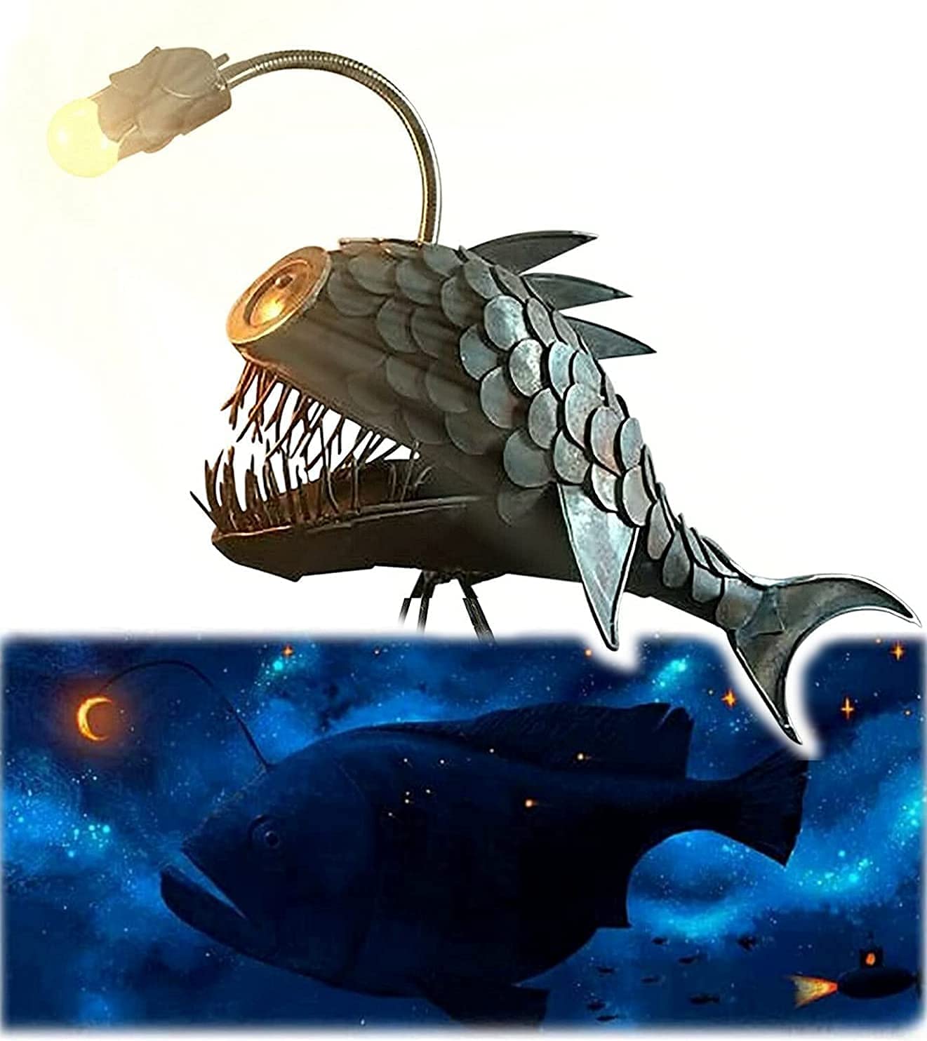 Avelena | Steampunk Anglerfischlampe