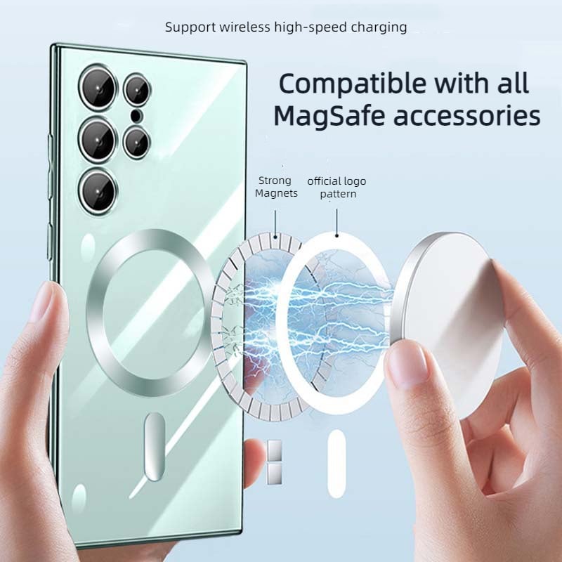 Avelena | Transparente Luxus-Beschichtung Magnetische Abdeckung für Samsung