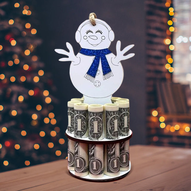 Avelena | Weihnachts Geldhalter Anhänger | Holz Ornament zum Aufhängen | Kreatives Geschenk für Kinder