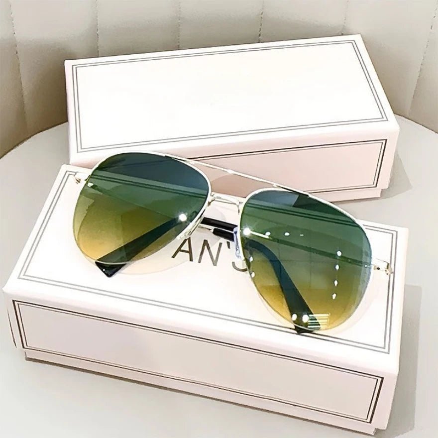Avelena | AEROVIEW SHADES – Gradienten-Pilotensonnenbrillen mit UV400-Schutz für Herren
