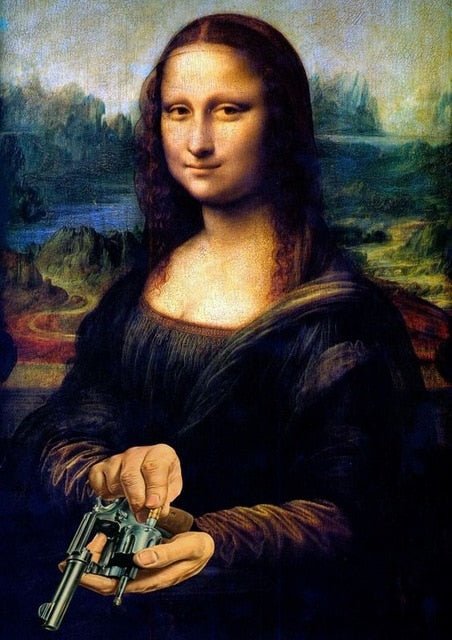 Avelena | Ästhetisches Lustiges Mona Lisa Leinwandposter