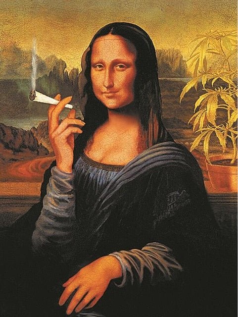 Avelena | Ästhetisches Lustiges Mona Lisa Leinwandposter