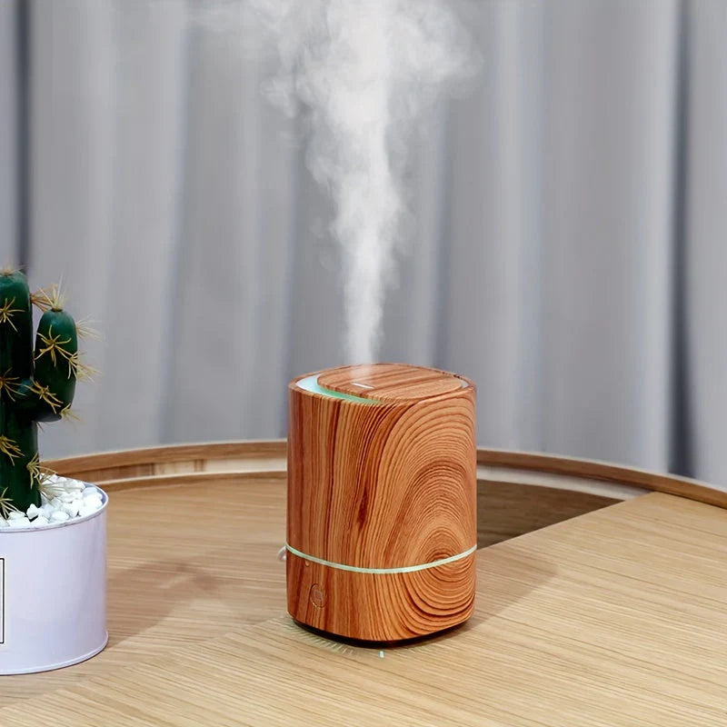 Avelena | Ultraschall-Luftbefeuchter mit Holzoptik – Leiser Aromadiffuser mit LED & Automatischer Abschaltung