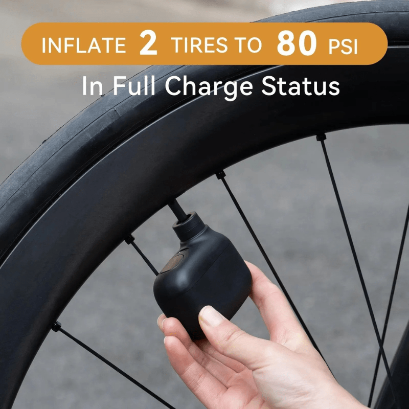 Avelena | AIRCYCLE – Tragbare batteriebetriebene Fahrradpumpe mit 100PSI für alle Ventile