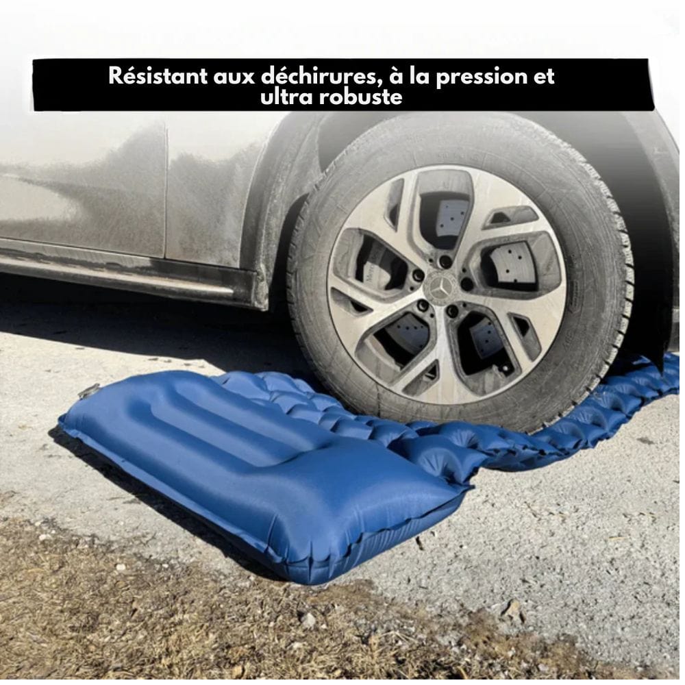 Avelena | AirTrek Mat – Aufblasbare Campingmatratze mit Fußpumpe und eingebautem Kissen
