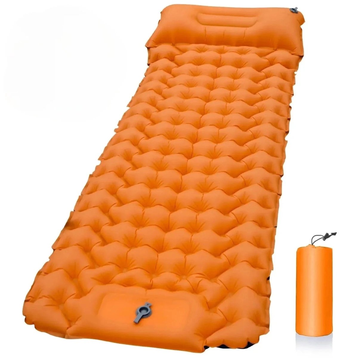 Avelena | AirTrek Mat – Aufblasbare Campingmatratze mit Fußpumpe und eingebautem Kissen