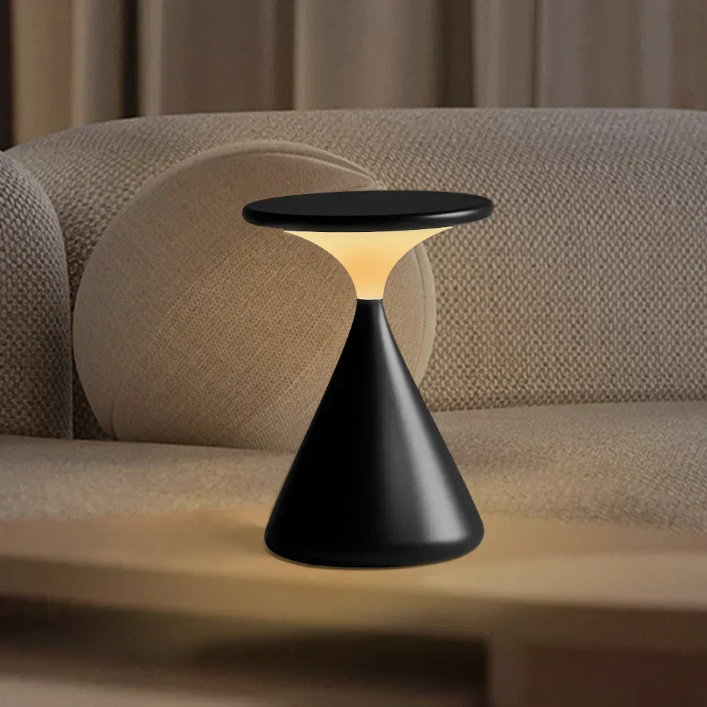 Avelena | Aeron Sanduhr Kabellose LED Tischlampe – Wiederaufladbar, Dimmbar, Modernes Design