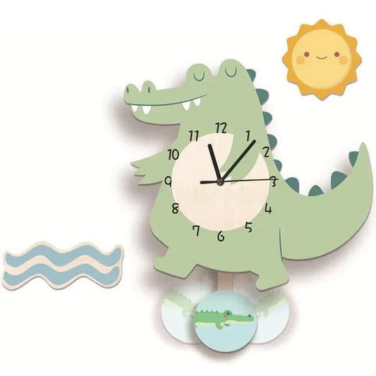 Avelena | Wanduhr - ZooTime - Niedliches Tierdesign - Perfekt für Kinderzimmer
