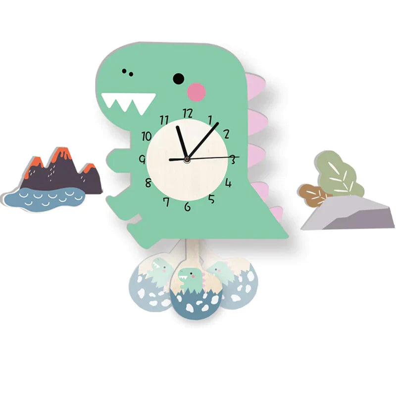 Avelena | Wanduhr - ZooTime - Niedliches Tierdesign - Perfekt für Kinderzimmer