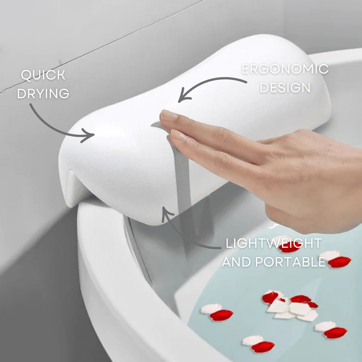 Avelena | AquaCloud Premium Badekissen – Ergonomische Nacken- und Kopfunterstützung für spa-ähnliche Entspannung zu Hause