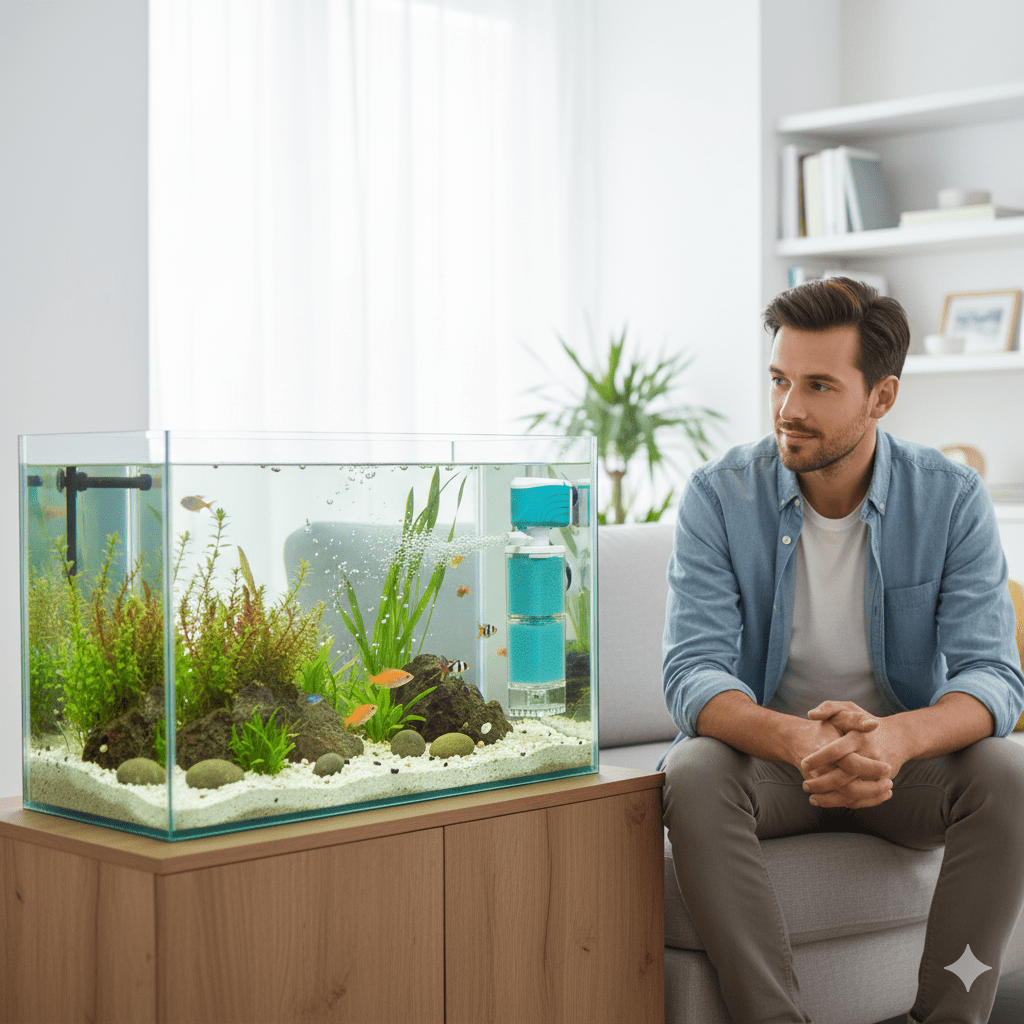 Avelena | AQUAFLOW 5-IN-1 – Kristallklares Wasser & automatische Reinigung für Aquarien