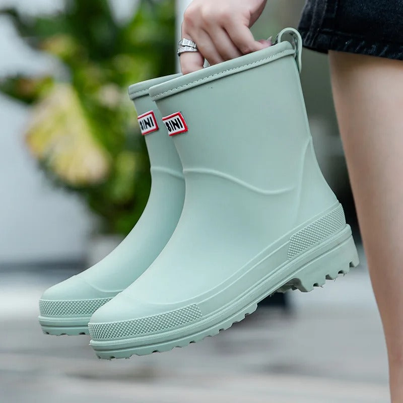 Avelena | AquaStride 2.0 | Stylische wasserdichte Regenstiefel bis zur Mitte der Waden für Damen