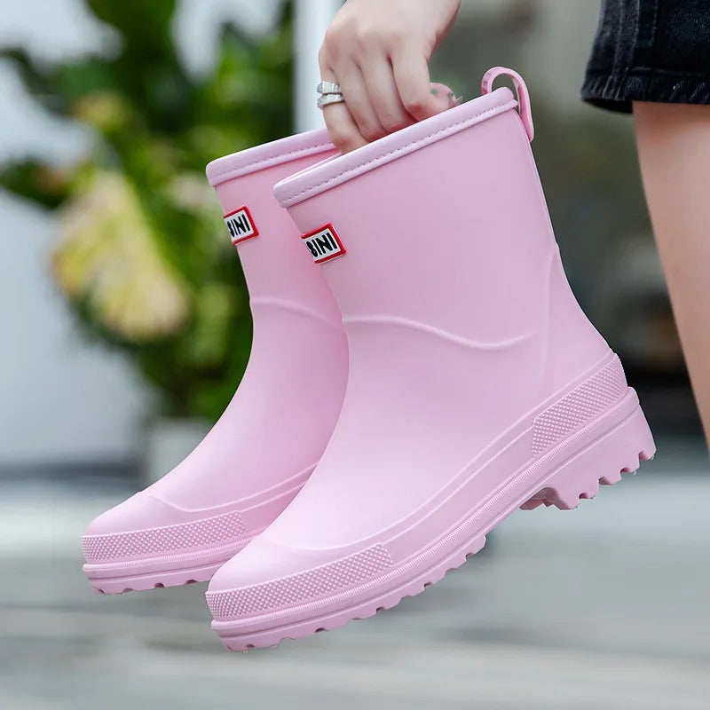 Avelena | AquaStride 2.0 | Stylische wasserdichte Regenstiefel bis zur Mitte der Waden für Damen