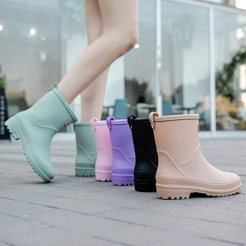 Avelena | AquaStride 2.0 | Stylische wasserdichte Regenstiefel bis zur Mitte der Waden für Damen