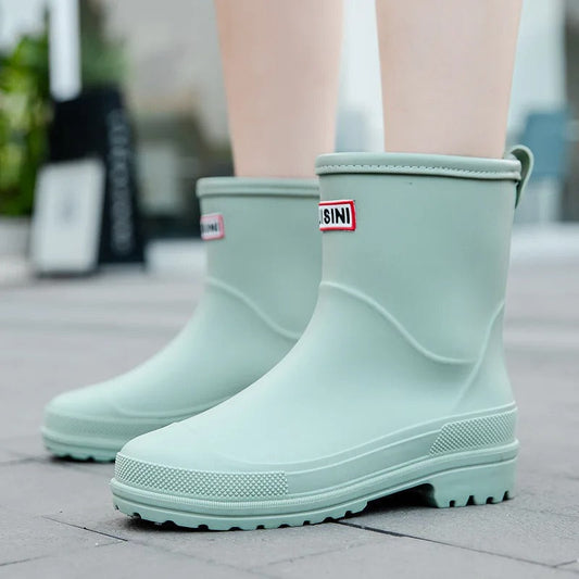 Avelena | AquaStride 2.0 | Stylische wasserdichte Regenstiefel bis zur Mitte der Waden für Damen