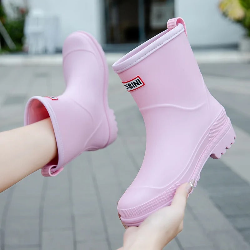 Avelena | AquaStride 2.0 | Stylische wasserdichte Regenstiefel bis zur Mitte der Waden für Damen