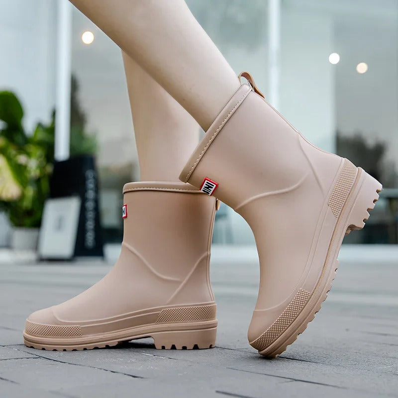 Avelena | AquaStride 2.0 | Stylische wasserdichte Regenstiefel bis zur Mitte der Waden für Damen