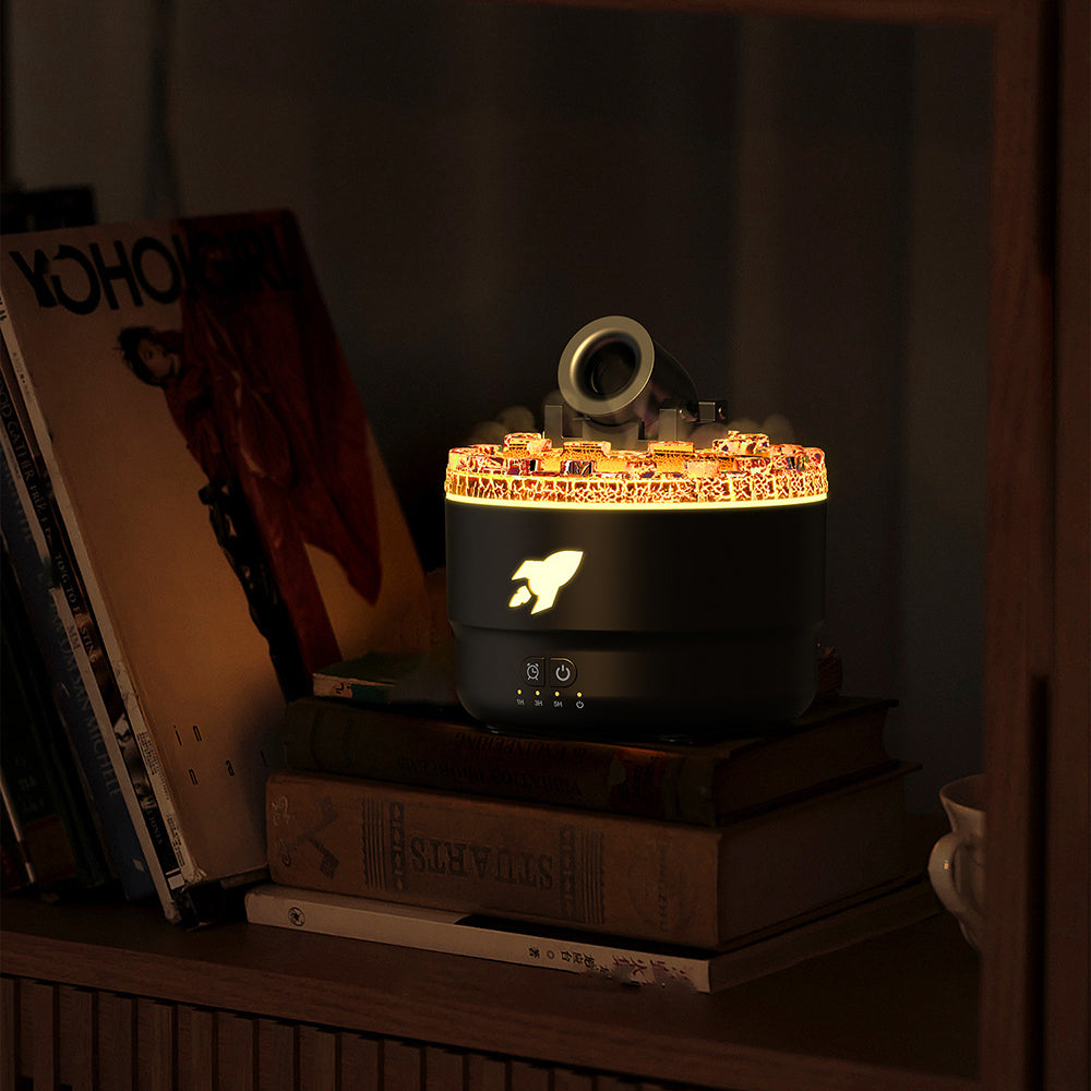 Avelena | Aroma-Diffusor und Luftbefeuchter mit Nachttischlampe - LavaGlow