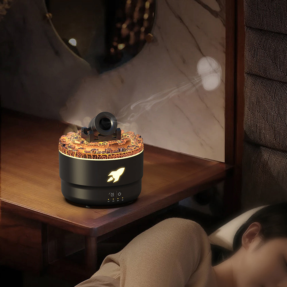 Avelena | Aroma-Diffusor und Luftbefeuchter mit Nachttischlampe - LavaGlow