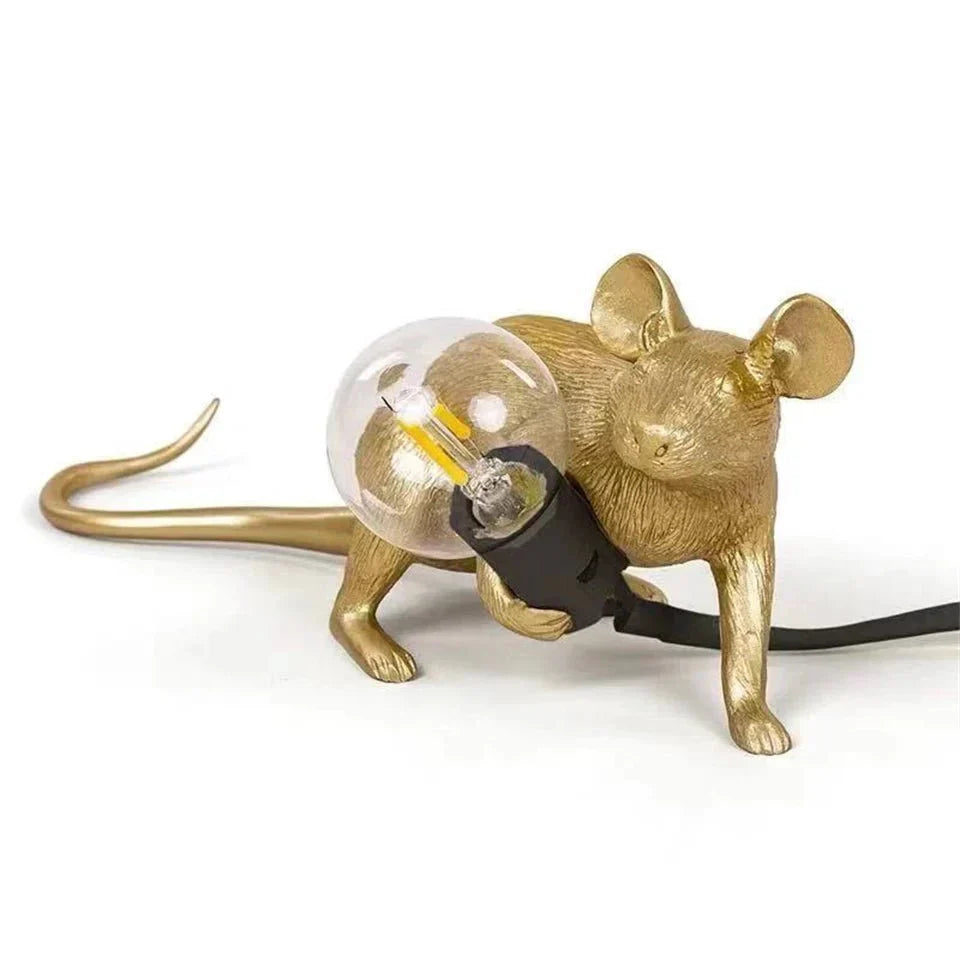 Avelena | Royallure Art Deco Stil LED Maus Tischlampe - Verspielte Schreibtischbeleuchtung