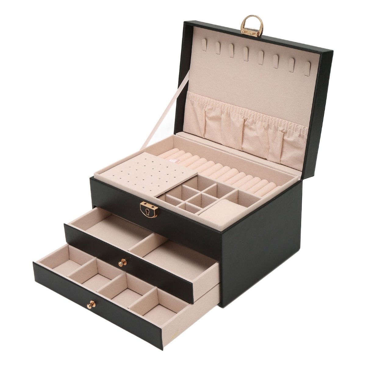 Avelena | AURELIA BOX – Mehrschichtiger Leder Schmuck Organizer für stilvolle Aufbewahrung