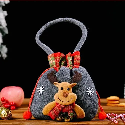 Avelena | Weihnachten Geschenkbeutel | Stoffbeutel mit Kordelzug | Verschiedene Designs | Wiederverwendbar