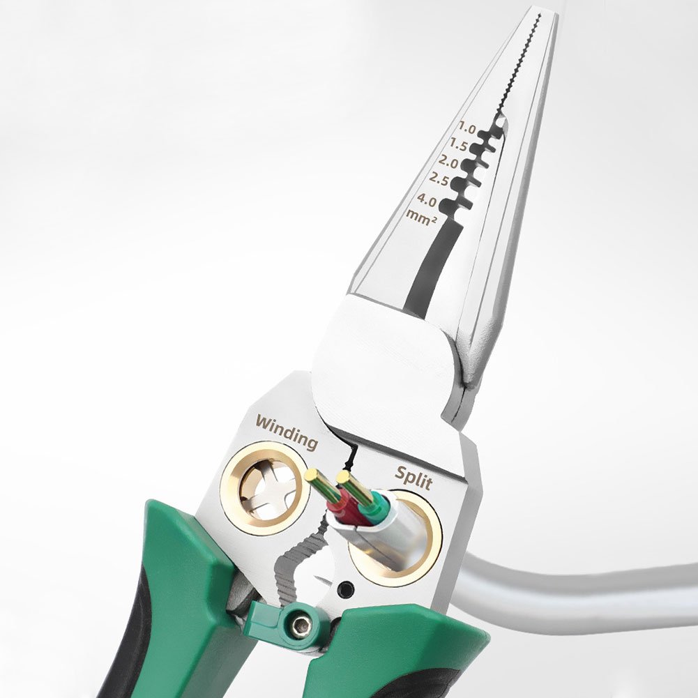 Avelena | 8 in 1 Drahtabzieher Twister zum Schneiden und Ziehen von Drähten, Kabelschneider, Spannungsprüferzange, 12V bis 250V unter Spannung
