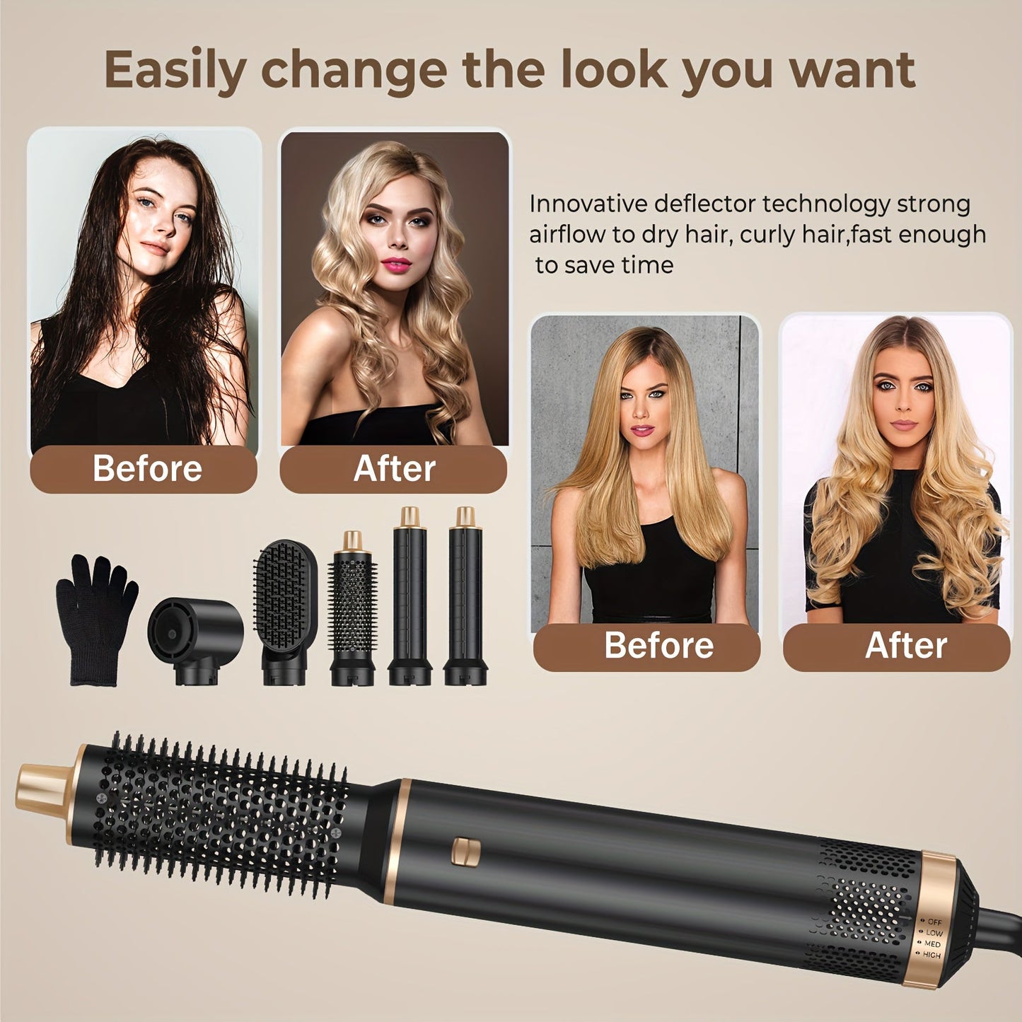 Avelena | AirLuxe | Professioneller Haartrockner und Multistyler für Alle Haartypen