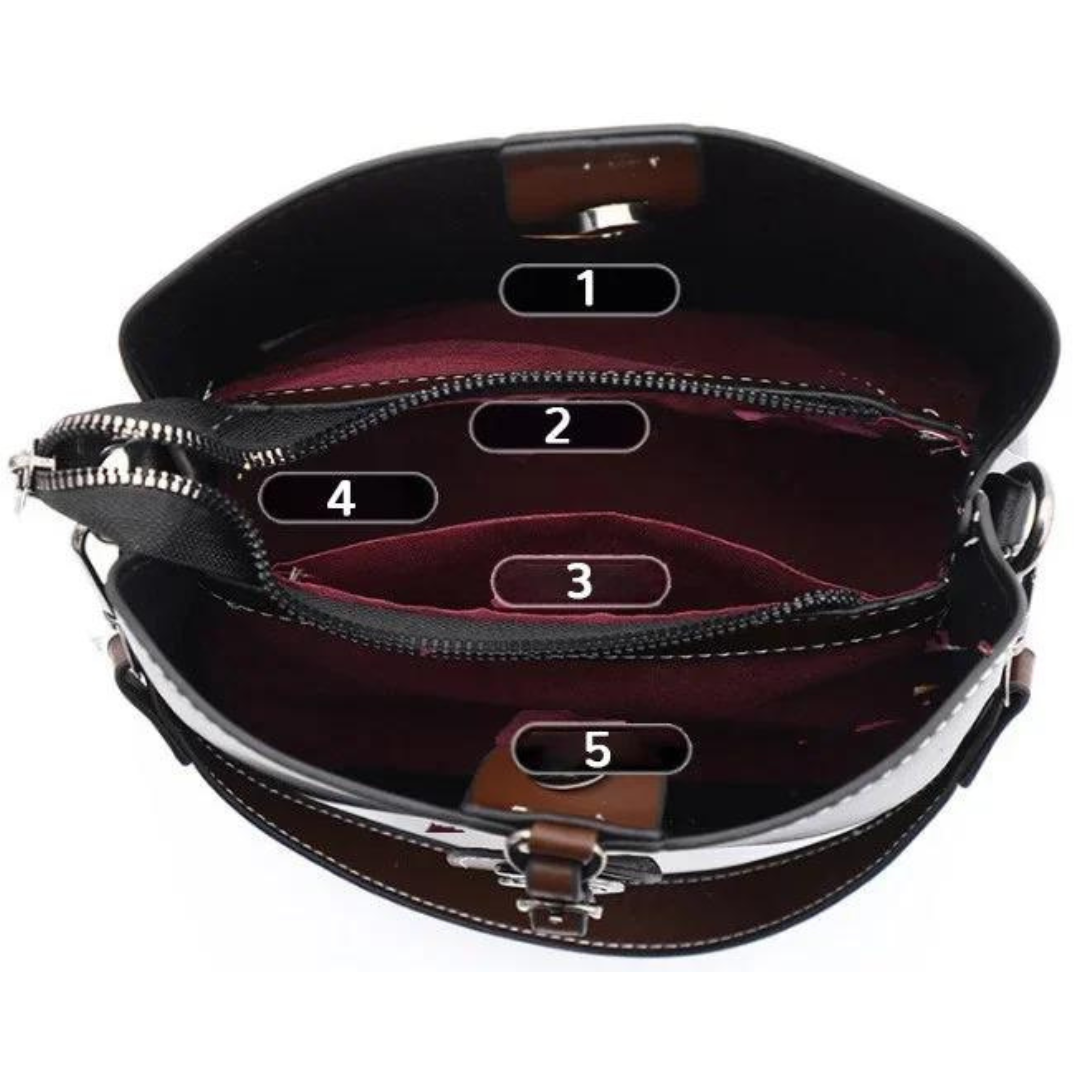 Avelena | ShoulderBag: Echtes Leder Nische Damen Umhängetasche