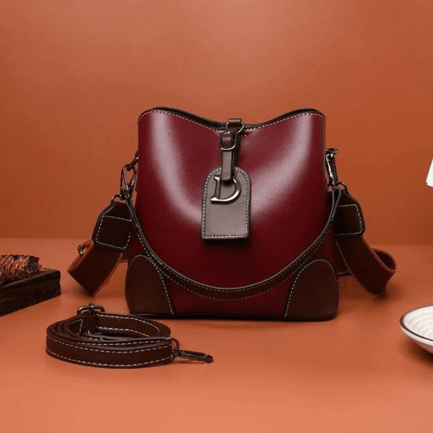 Avelena | ShoulderBag: Echtes Leder Nische Damen Umhängetasche