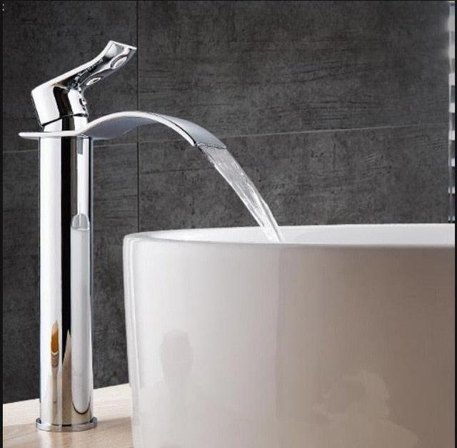 Avelena | Waschtischarmatur Wasserfallarmatur Messing Waschtischarmatur Mischbatterie