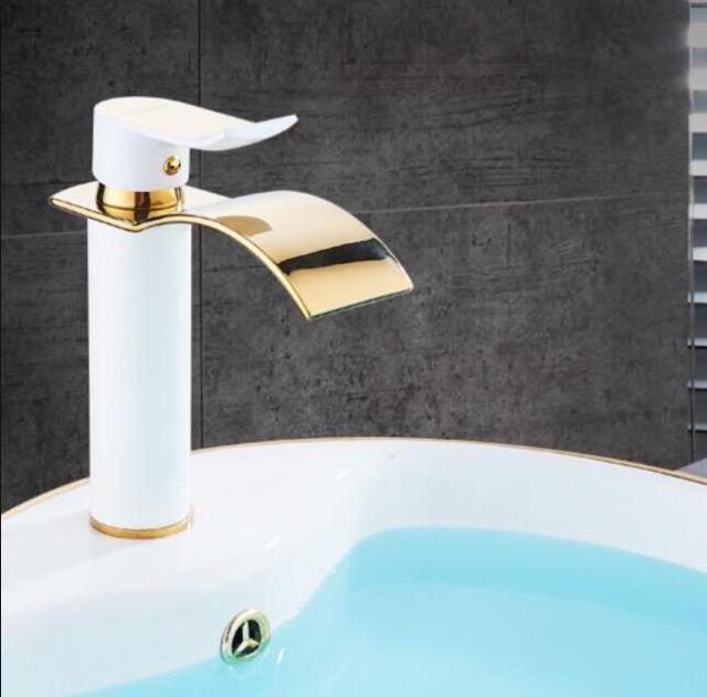 Avelena | Waschtischarmatur Wasserfallarmatur Messing Waschtischarmatur Mischbatterie