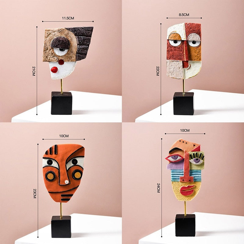 Avelena | Abstract Pop Art Gesicht Home Skulptur