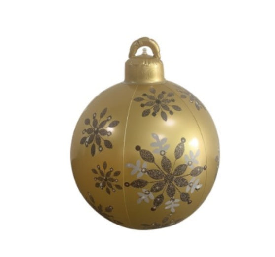 Avelena | Aufblasbare Weihnachtskugel Außendekoration 60cm – Wetterbeständige PVC Weihnachtsdekoration