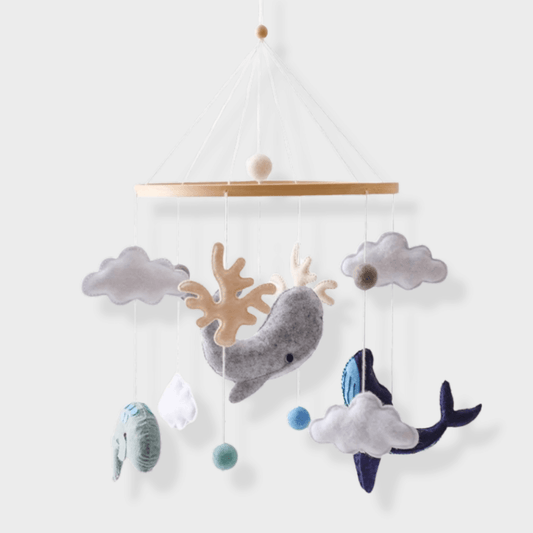 Avelena | SkyWhirl – Beruhigendes Holzspielzeug-Mobile ohne Batterie | für Baby