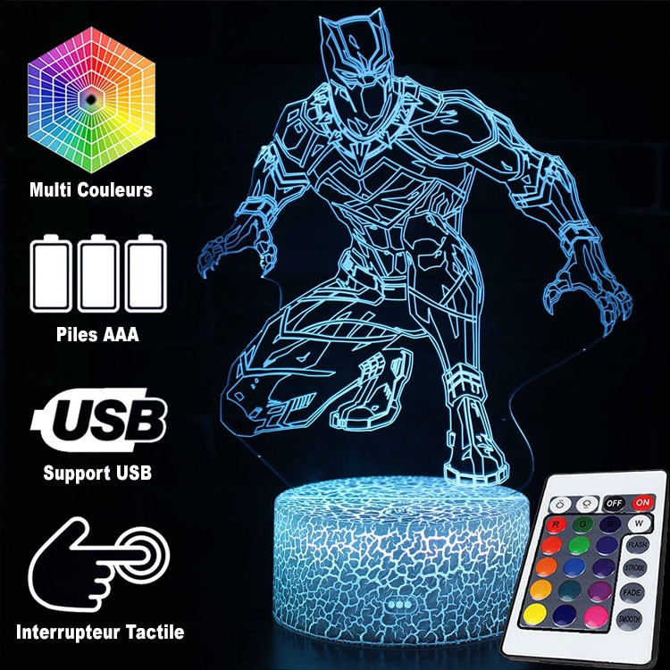 Avelena | 3D Lampe Marvel Black Panther Furtif