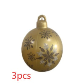 Avelena | Aufblasbare Weihnachtskugel Außendekoration 60cm – Wetterbeständige PVC Weihnachtsdekoration