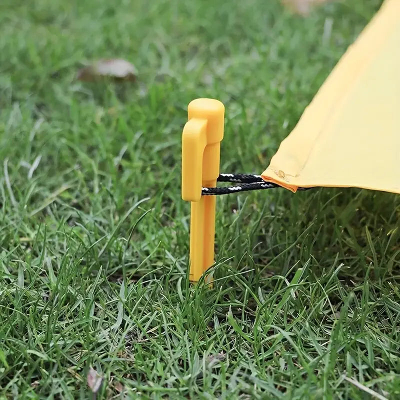 Avelena | Kunststoff Zeltspieße mit Haken – Camping Erdnägel für Planen und Tarp