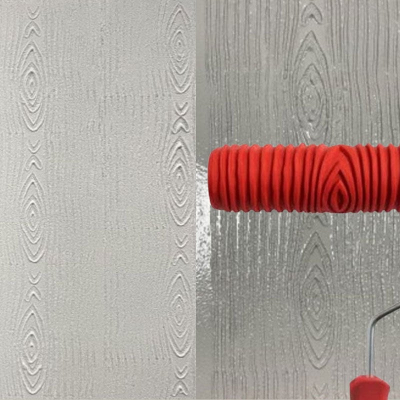 Avelena | Struktur-Prägemuster Farbroller | Wanddekoration | Gummiwalze mit Griff 29cm