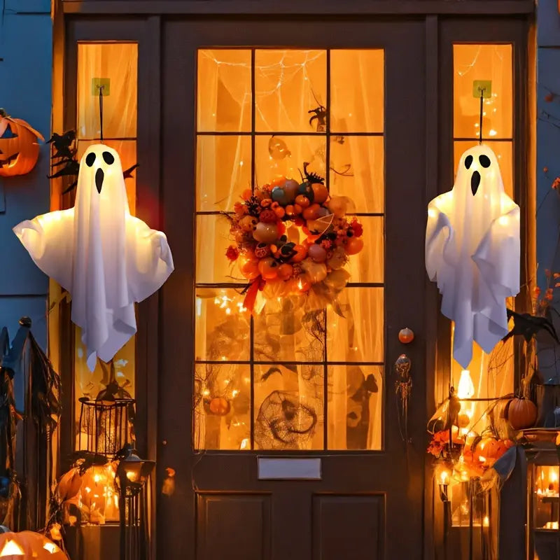 Avelena | Set von 3 LED hängenden Geisterdekorationen für Halloween