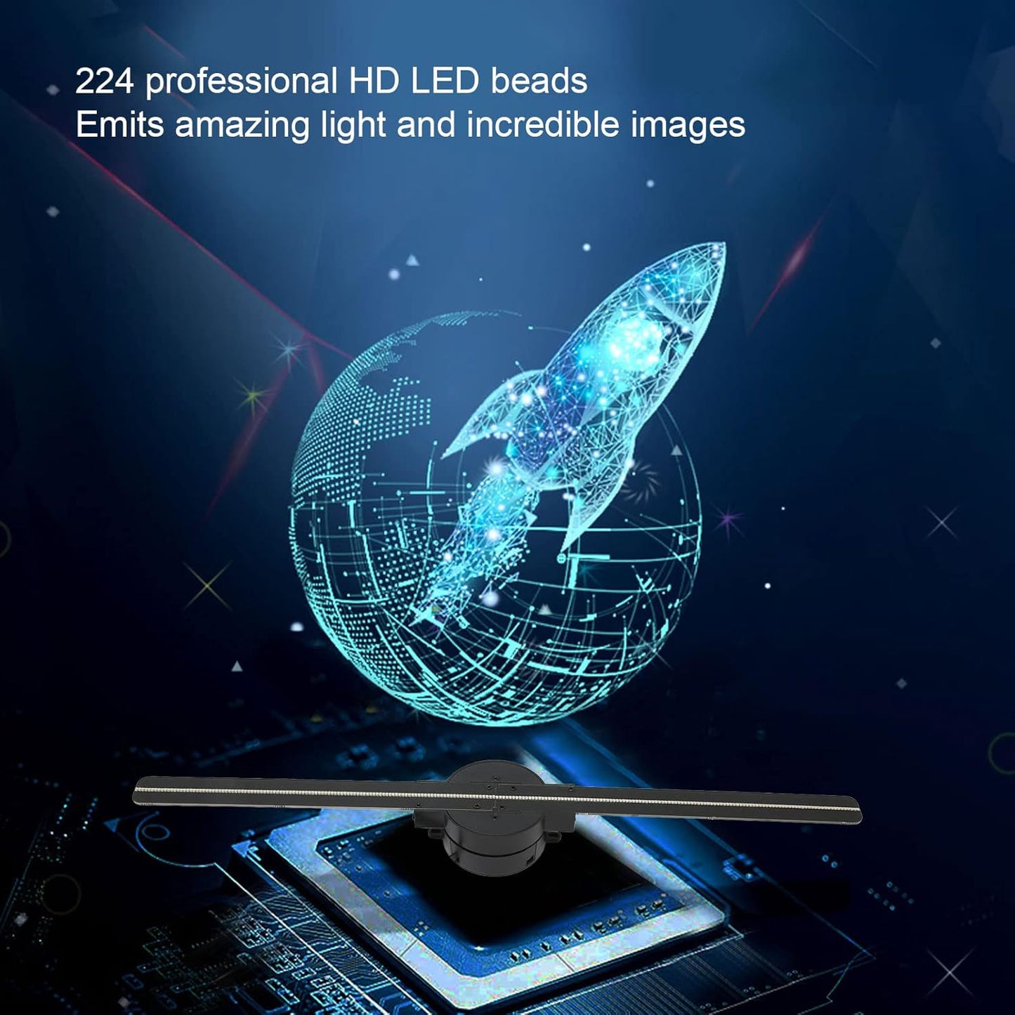 Avelena | 3D Hologramm LED Ventilator Projektor