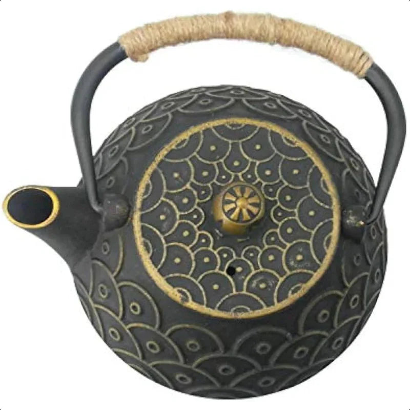 Avelena | Gusseisen Teekanne mit Edelstahl-Infuser für losen Tee Kessel