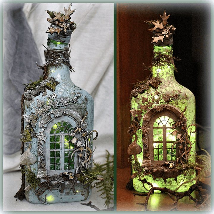 Avelena | Veränderte Kunstflasche - Mystische Waldgeschichten
