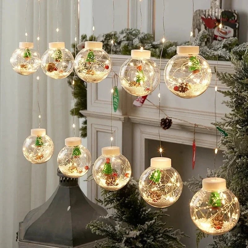 Avelena | Weihnachts-LED-Wunschball-Lichterketten-Dekorationen