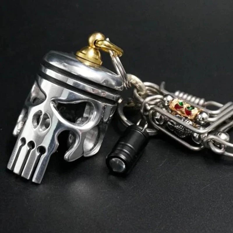 Avelena | Piston Art Skull Schlüsselanhänger