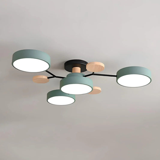 Avelena | Zeitgemäßer Runde Eisen LED Kronleuchter | Energieeffizient. Stilvolle Beleuchtung für Wohnzimmer, Essbereiche & Eingänge
