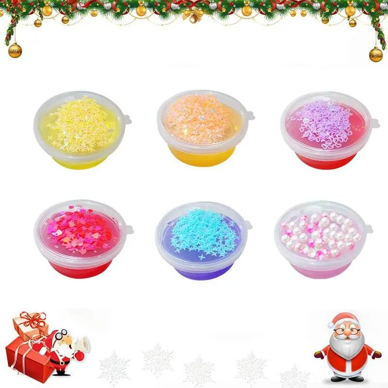 Avelena | Weihnachts-Adventskalender 24 Tage Kristall-Schlamm-Blindbox - Weihnachts-Countdown-Spielzeug für Kinder